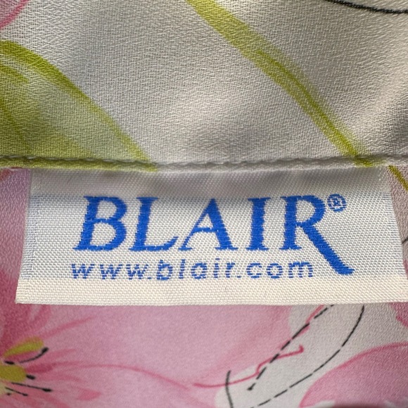 Vtg‎ Blair Womens XL Floral Print Button Down Pink Green Coquette Cottage Boho - Picture 2 of 4